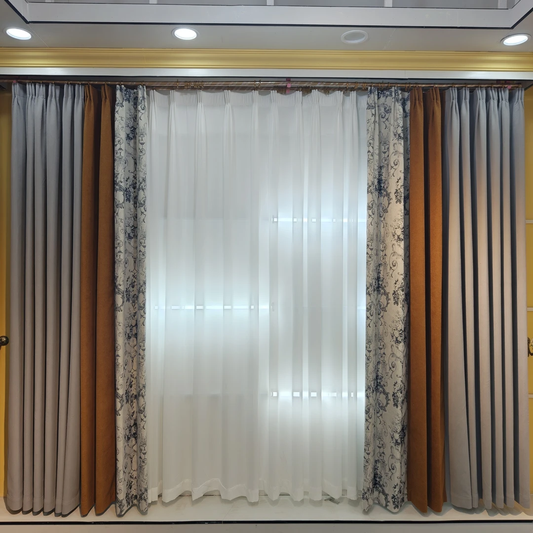 雪尼尔窗帘高温定型成品