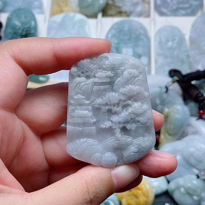 翡翠未镶嵌吊坠(不含链)翡翠