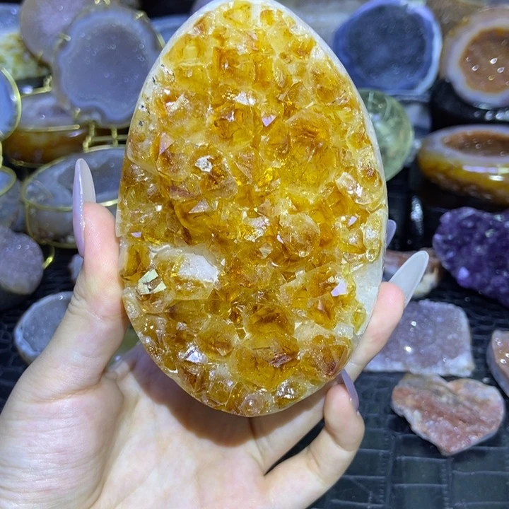 未镶嵌珠宝半成品水晶恐龙蛋