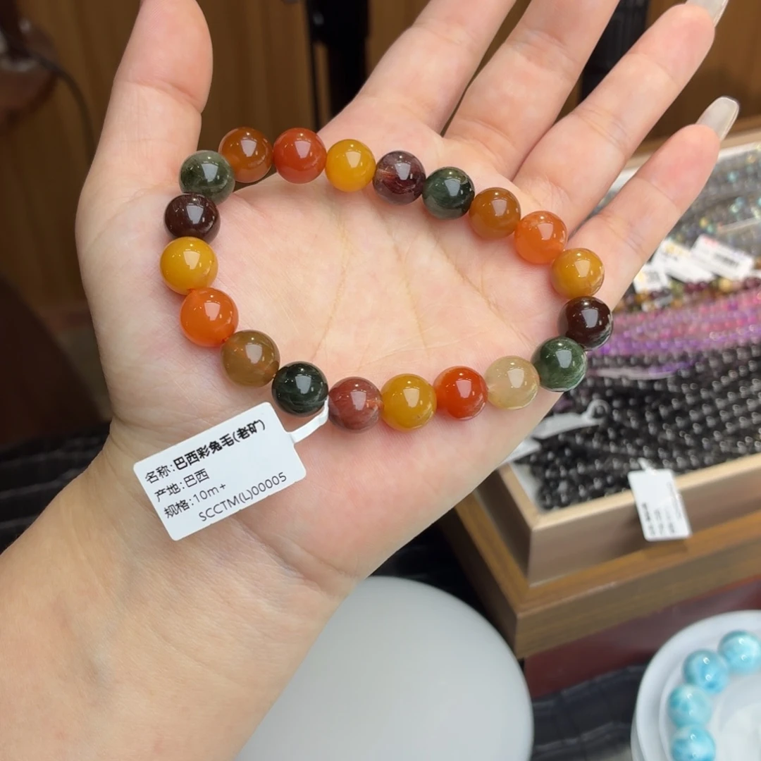 水晶未镶嵌手串巴西老矿彩兔毛10+