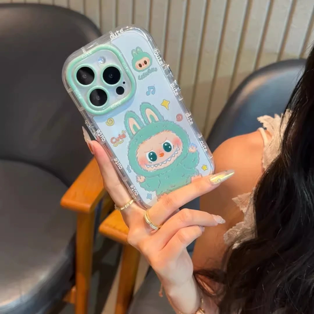 适用苹果16手机壳iPhone15新款14promax镜面泡芙13防摔12女11简约