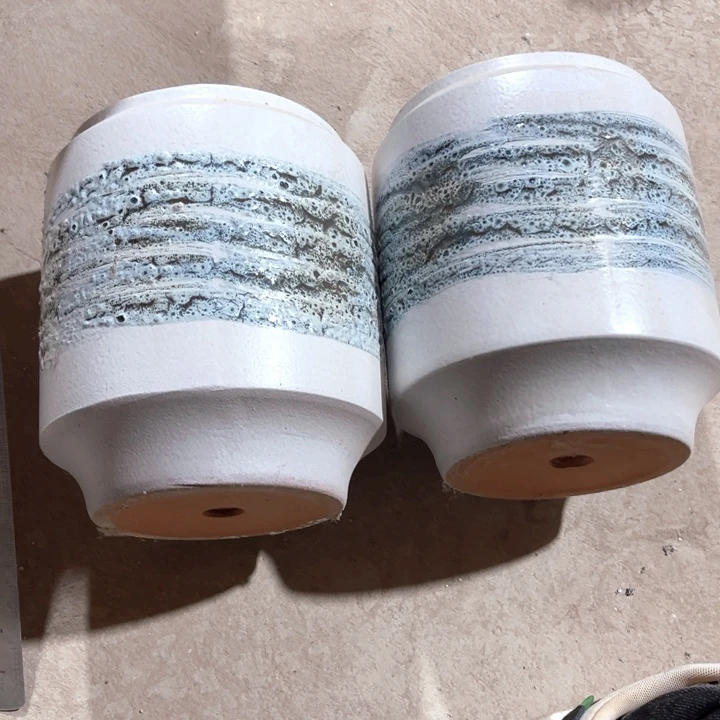 紫砂花盆口径18高度24两只正品