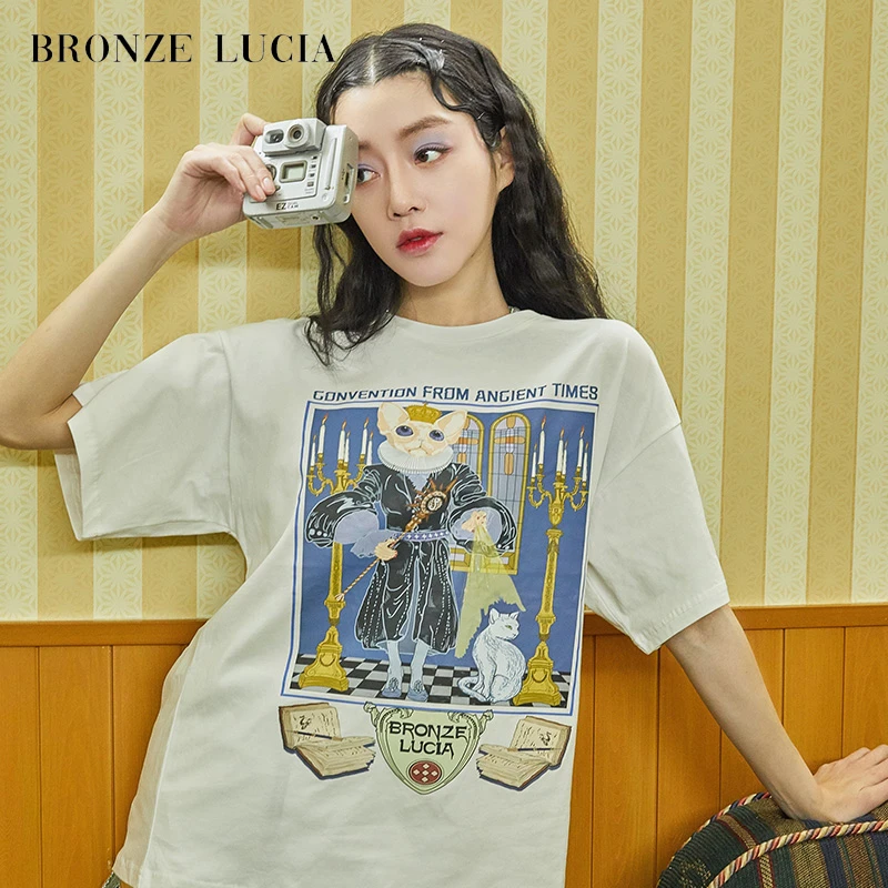 【BANJOUR】Bronze Lucia魔法国王猫T恤