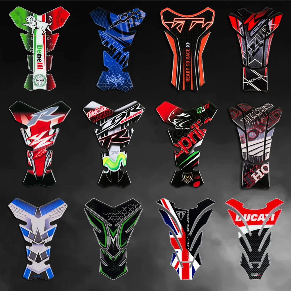 3D立体摩托车改装油箱保护贴纸鱼骨贴花适用于铃木贝纳利川崎KTM