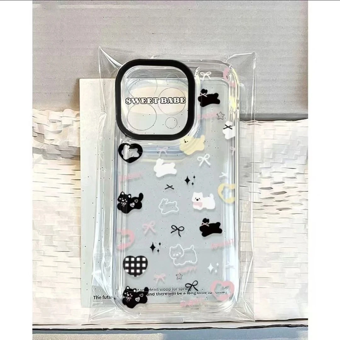 潮款韩系适用苹果16PROMAX手机壳iPhone15简约14防摔13软壳12