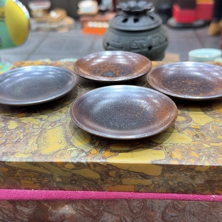 窑变杯垫四个一组。。。。