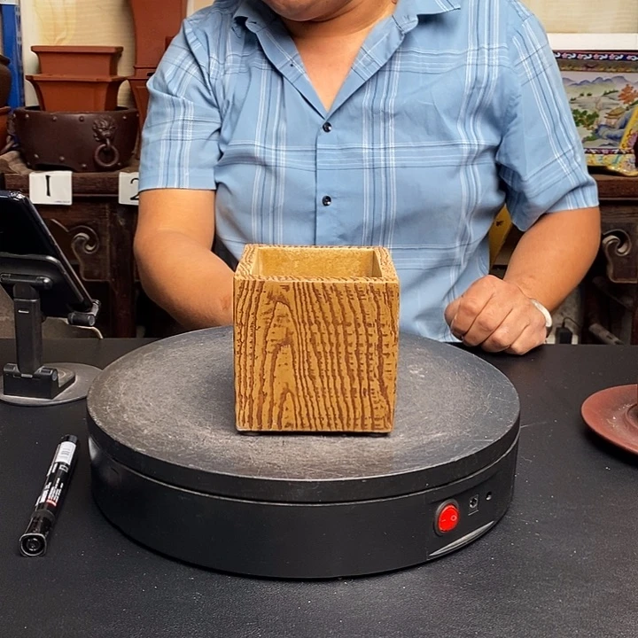 紫砂花盆货号一只木盆