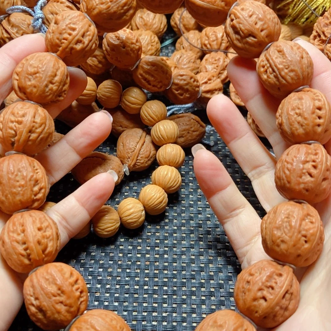 文玩核桃手串肉筋八棱