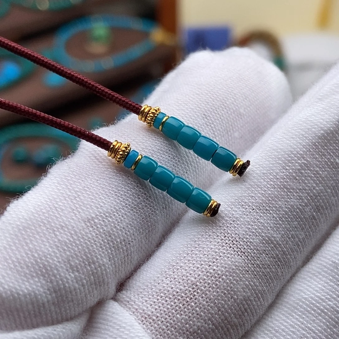 绿松石18K金镶嵌绿松石配饰