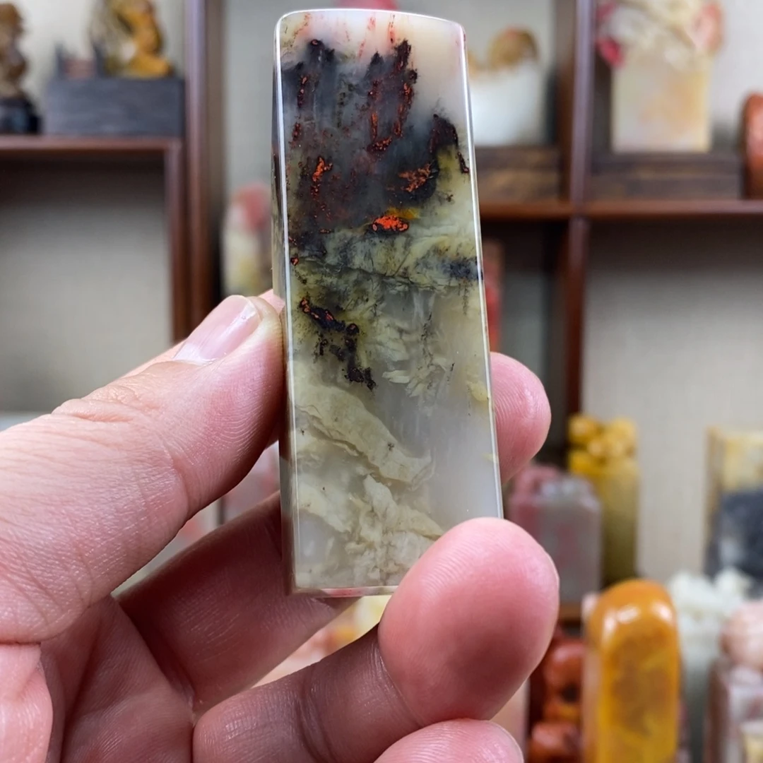 印石巴林石巴林鸡血石血王素章