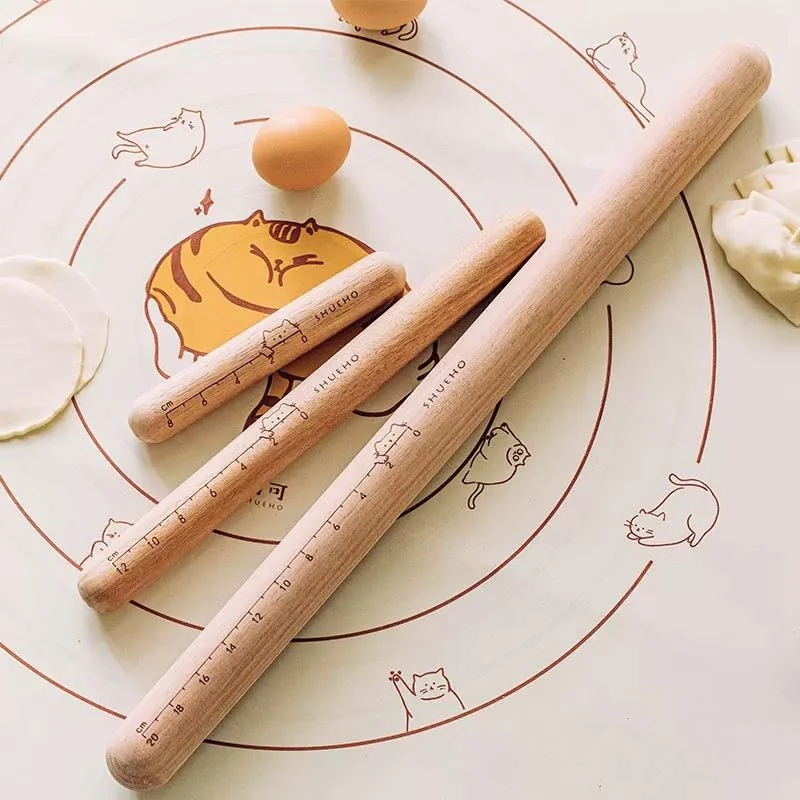 德国花梨木擀面杖家用食品级不粘大号实木擀面条饺子皮三件套神器