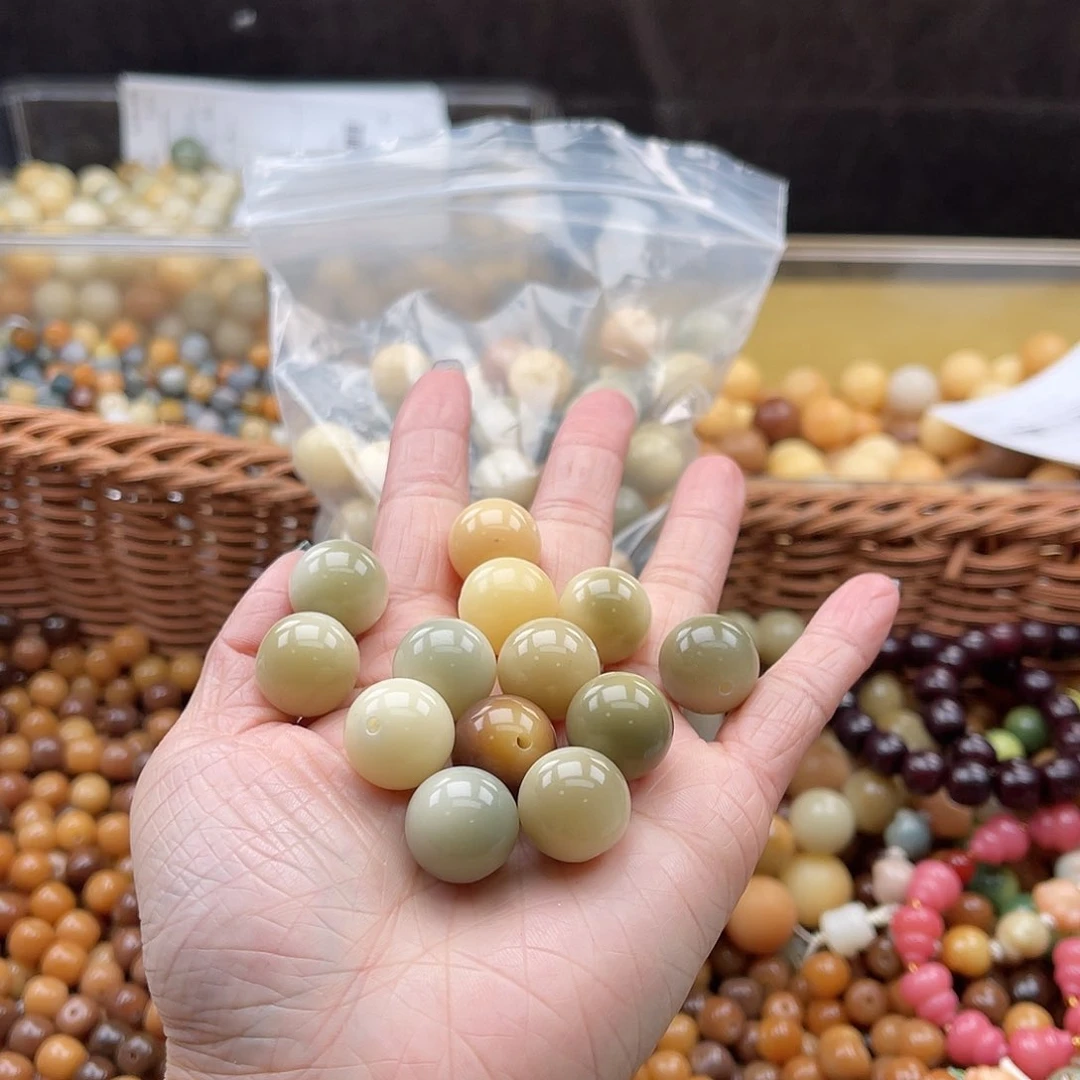 白玉菩提吊坠B/16mm/10+5颗微瑕