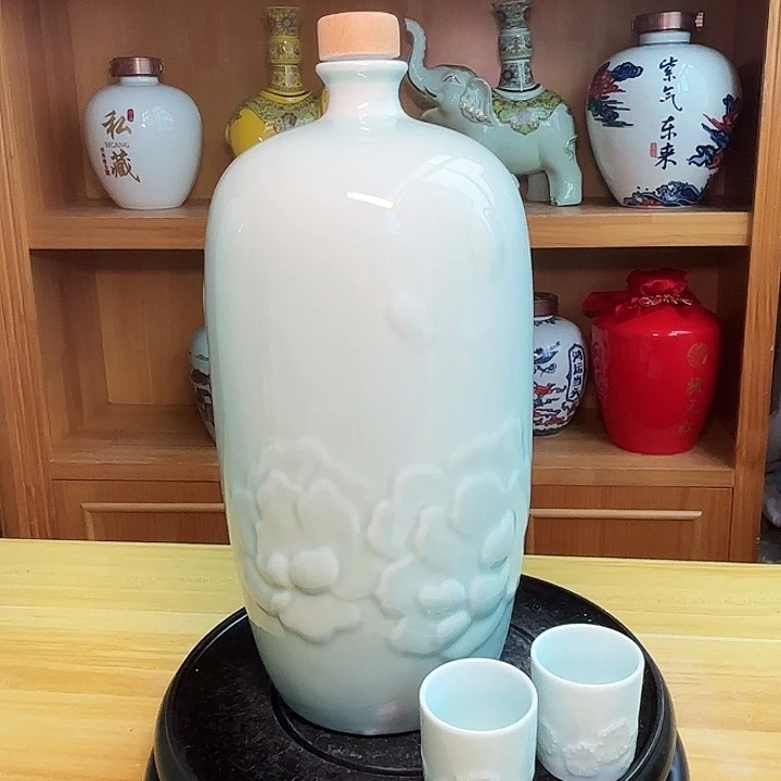 3斤酒坛2个 ➕2个杏花杯