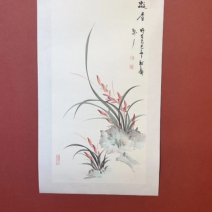 国画听兰老师花鸟