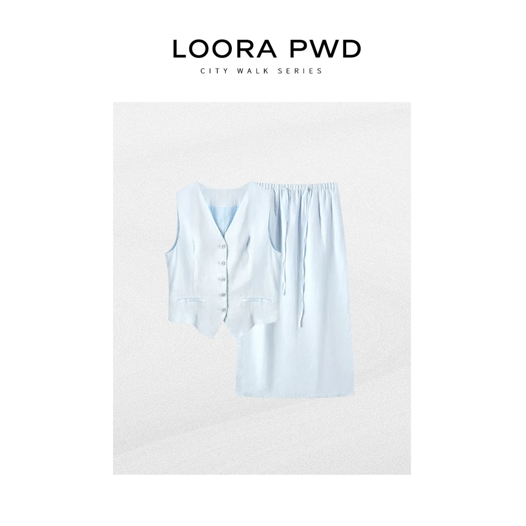 LOORAPWD/罗拉密码【蓝蝶】2025款春夏修身版时尚套装25CJBD0071N