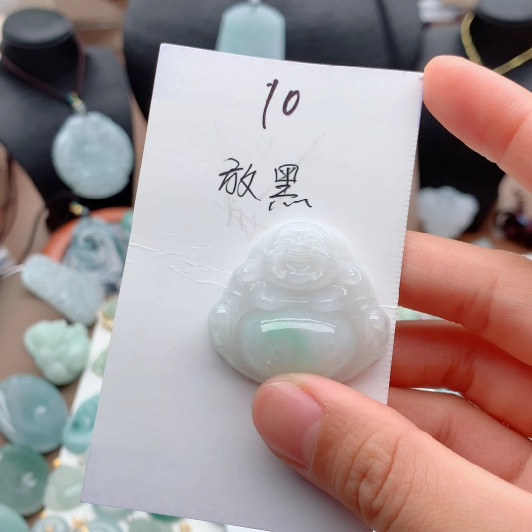 翡翠未镶嵌颈饰开****)吊坠