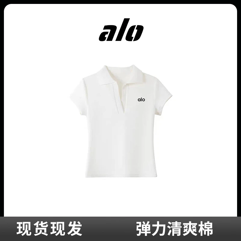 【现货+运费险】极简风polo衫短袖收腰显瘦减龄修身翻领打底上衣T恤