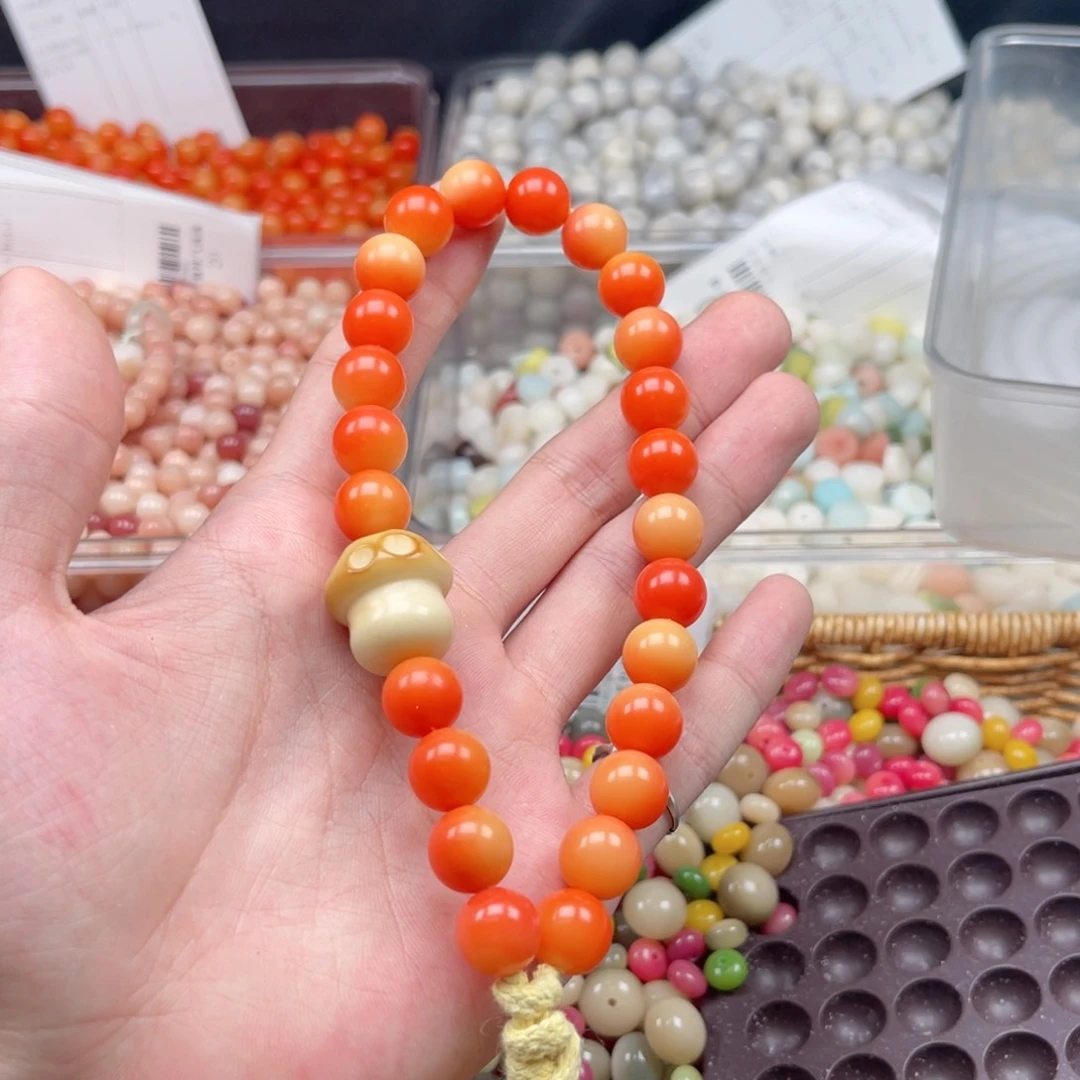 白玉菩提吊坠q12/100+10颗橘子汽水