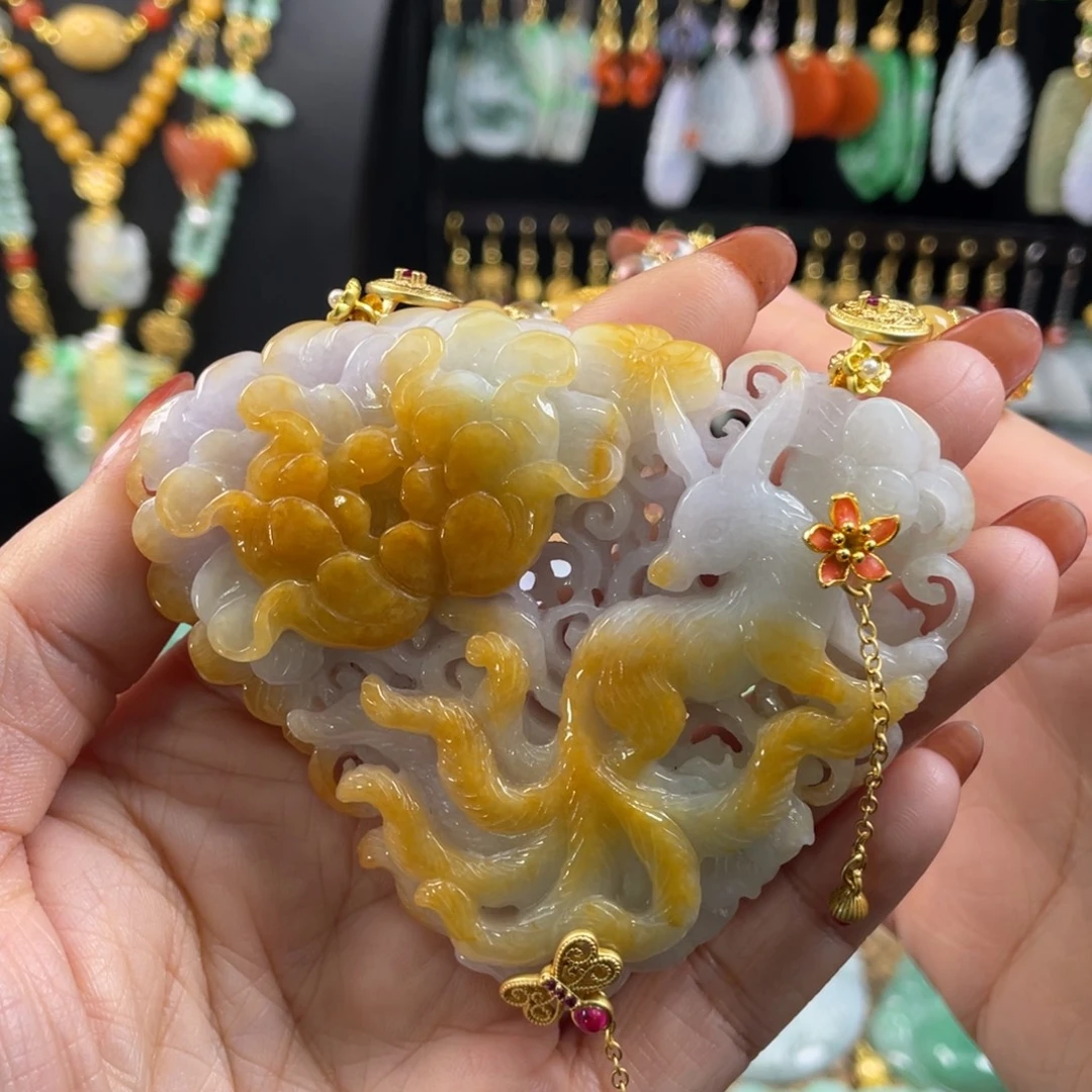 翡翠未镶嵌颈饰代编织