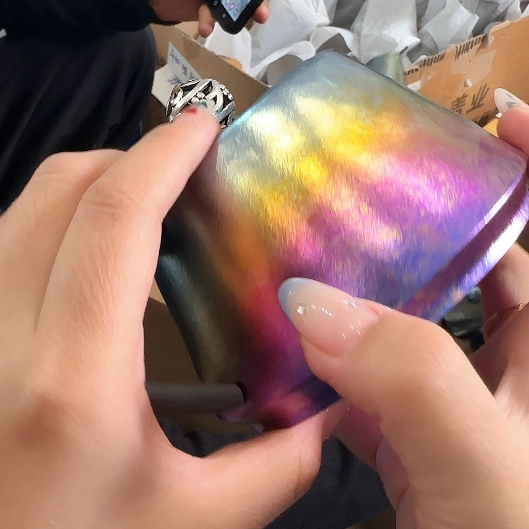 纯钛瑕 蓝边炫彩 壶