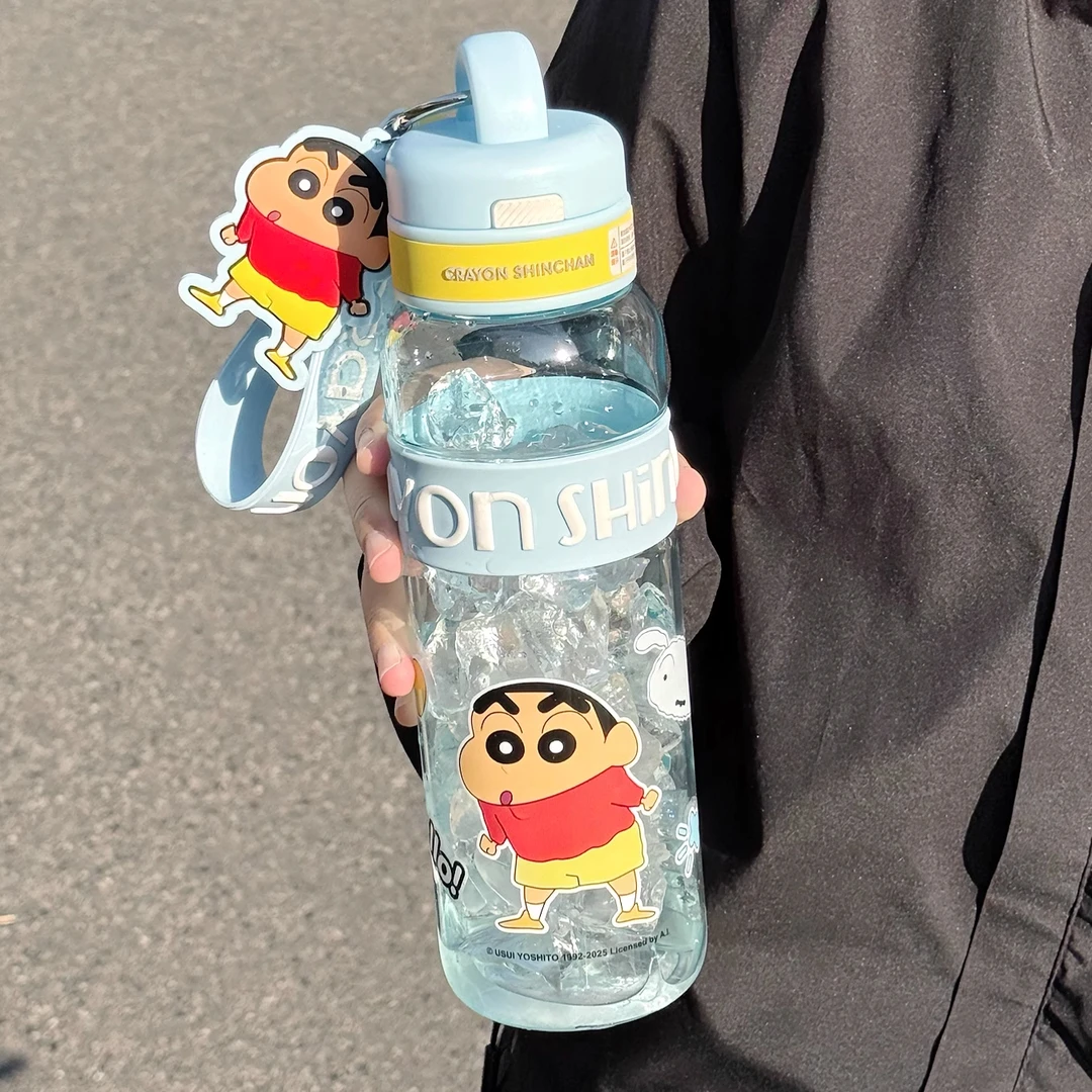 蜡笔小新直饮水杯卡通tritan食品级可爱学生上学便携大容量随手杯