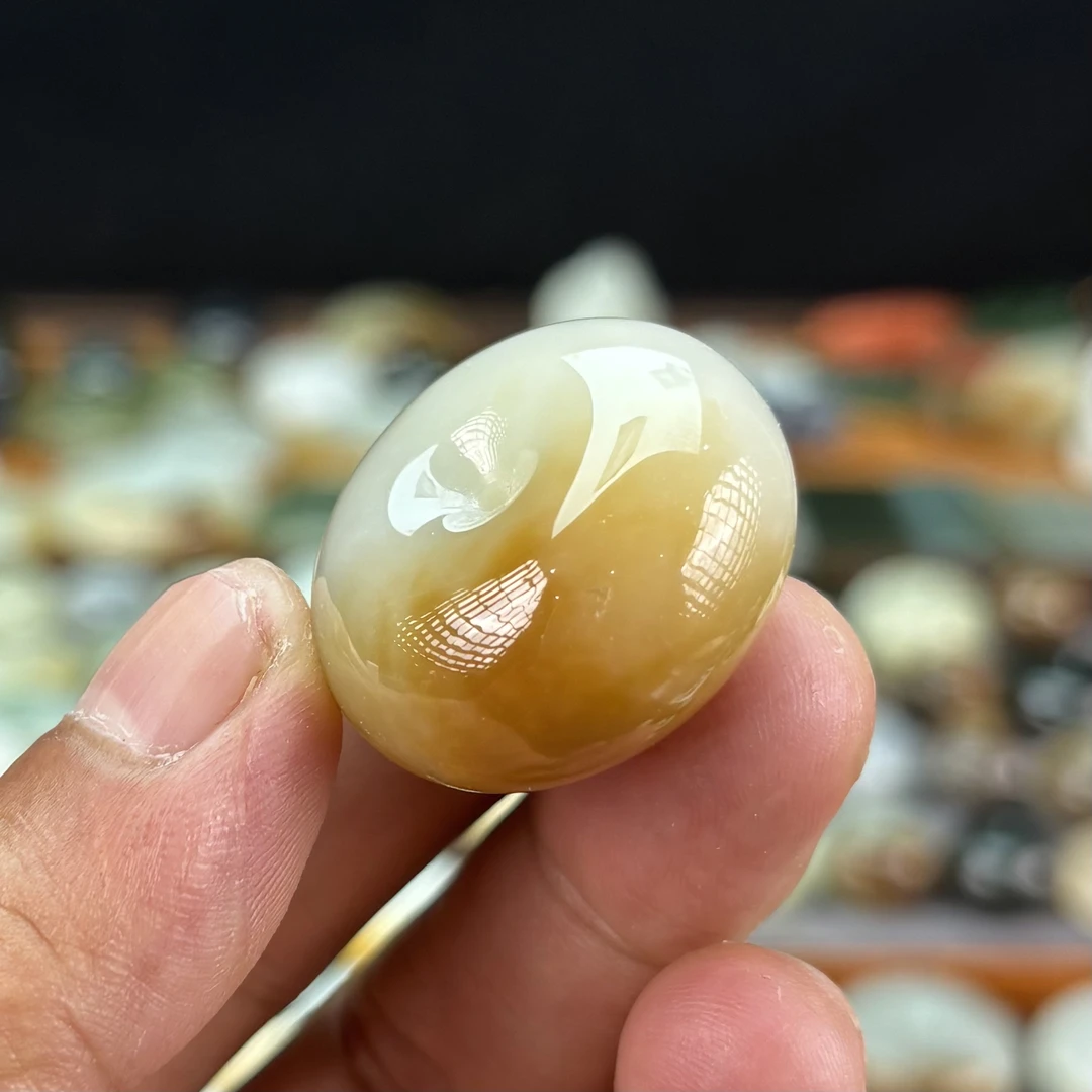 30✖️15和田玉且末糖白玉厚面包扣平安扣挂件