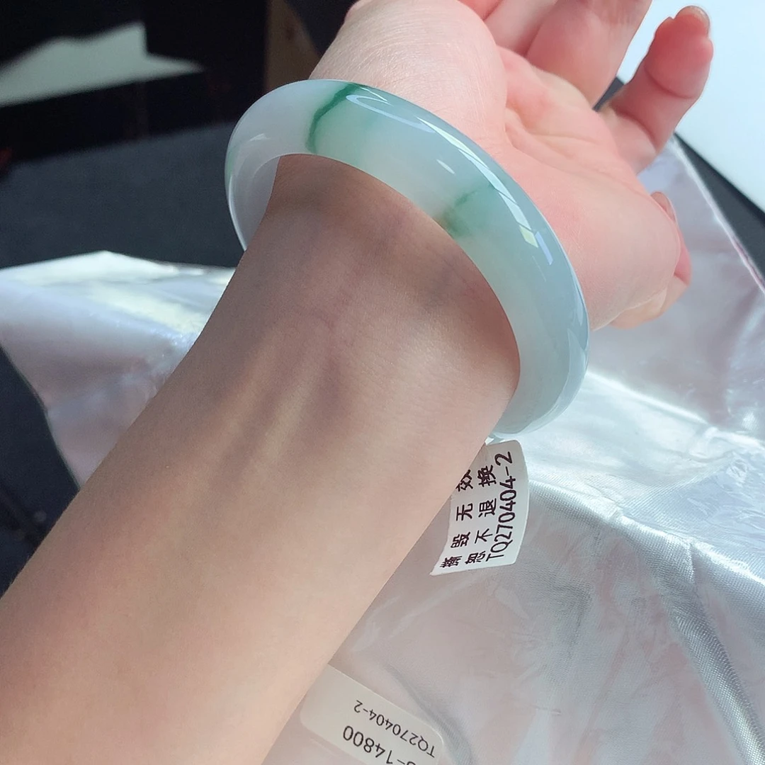 未镶嵌手镯翡翠天然A货翡翠56/57锦上添花种老肉细