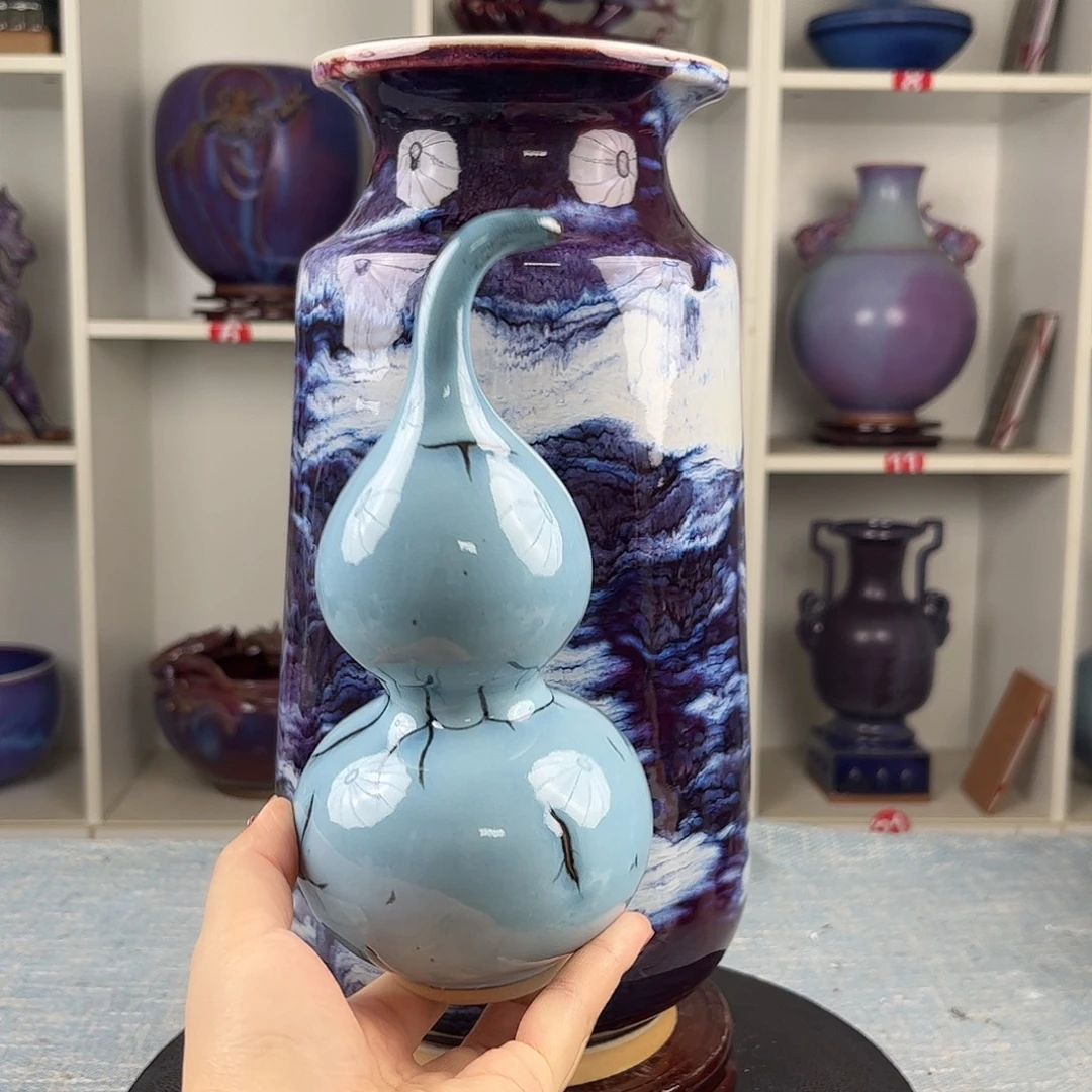 瓷片葫芦摆件精品