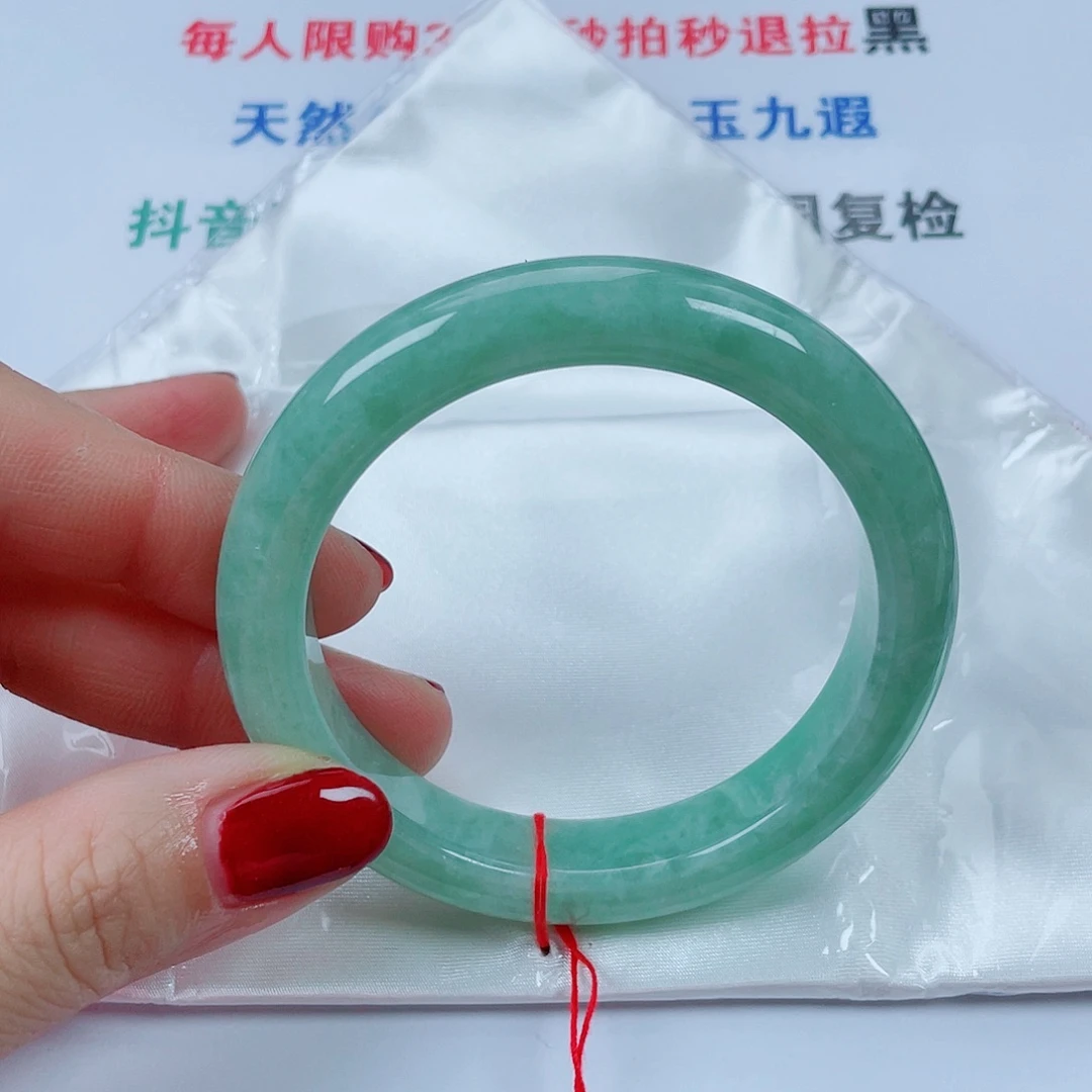 翡翠未镶嵌手镯圈口58.8宽12.7厚9.3
