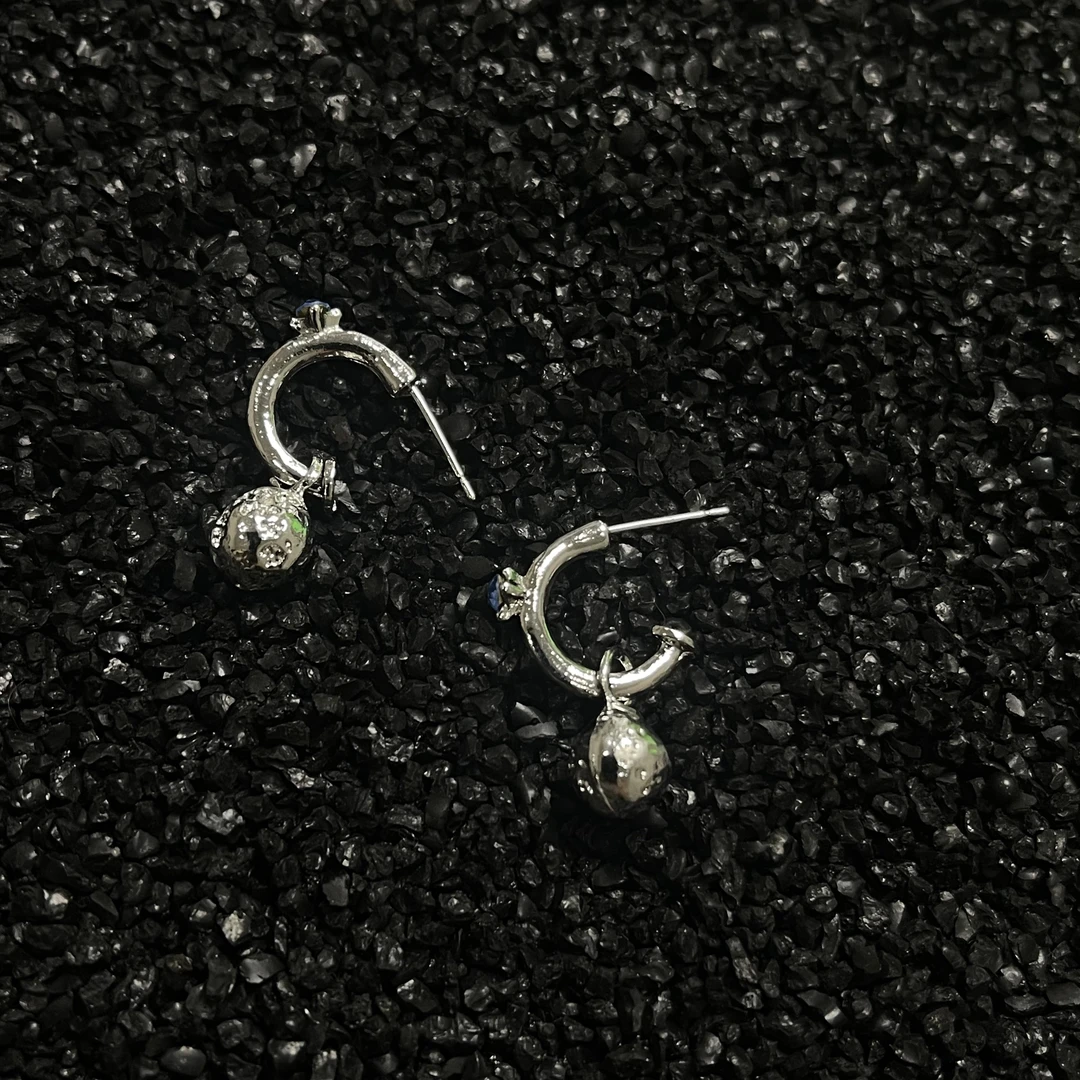 铜合金合成锆石耳饰 岩朵饰品-1223-时尚耳饰-2