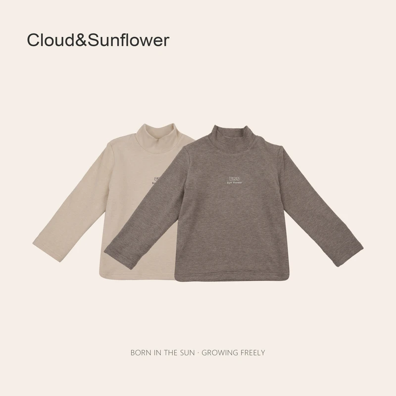 【云朵小葵】儿童潮流洋气半高领猫狗鸡绵绵打底衫1113200