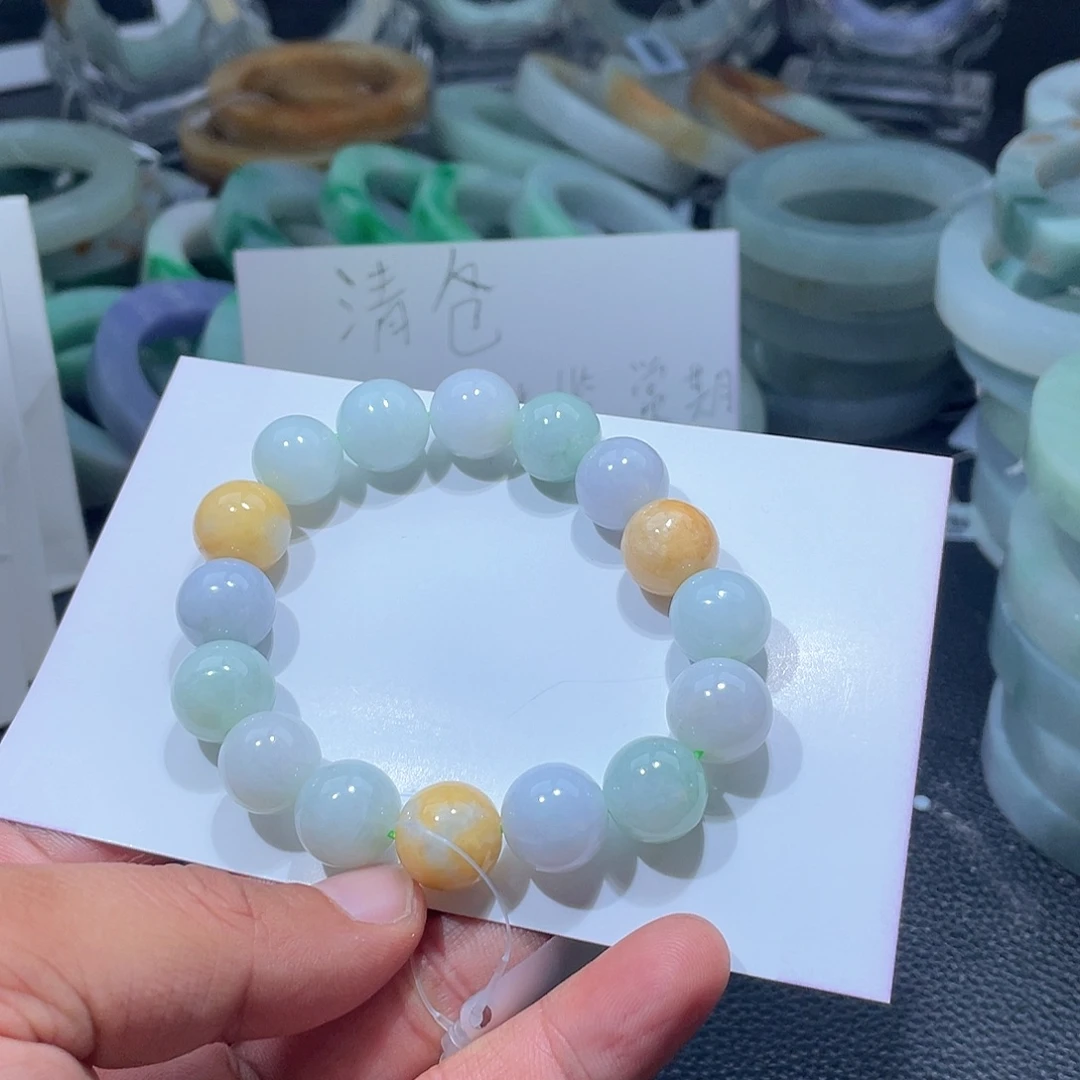 翡翠未镶嵌手链天然翡翠