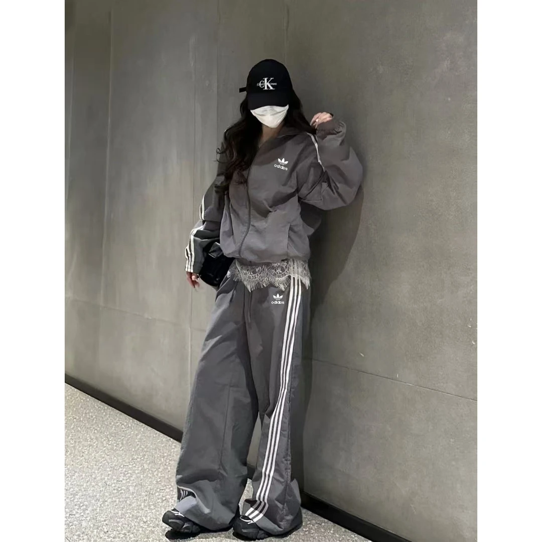 【商场撤柜】扭扭裤春秋刺绣套装 情侣款夹克外套