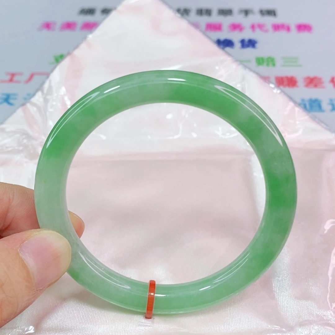 未镶嵌手镯翡翠星*五54.5圈口圆条