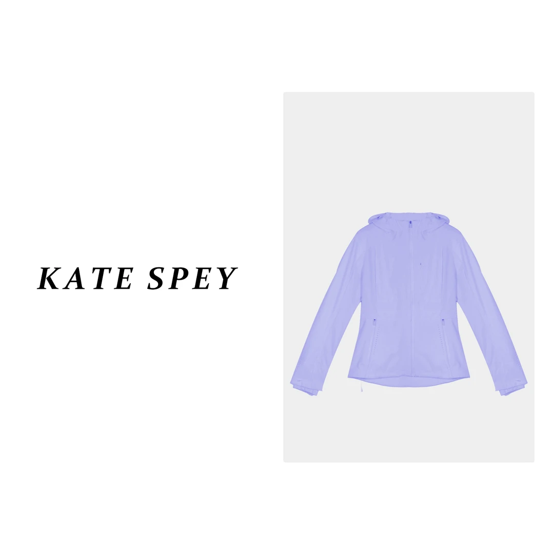 #452修身女高级设计感运动轻薄连帽外套冲锋衣