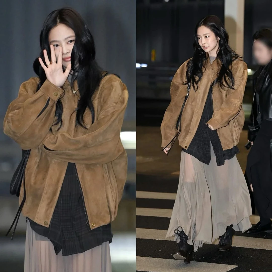 jennie同款百搭秋季25年新款宽松百搭复古休闲外套-XW5229