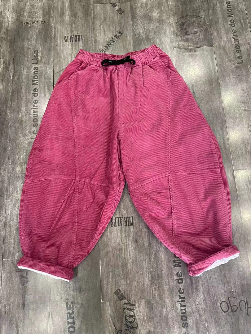 9998加厚加棉欧货炒色系灯芯绒哈伦裤