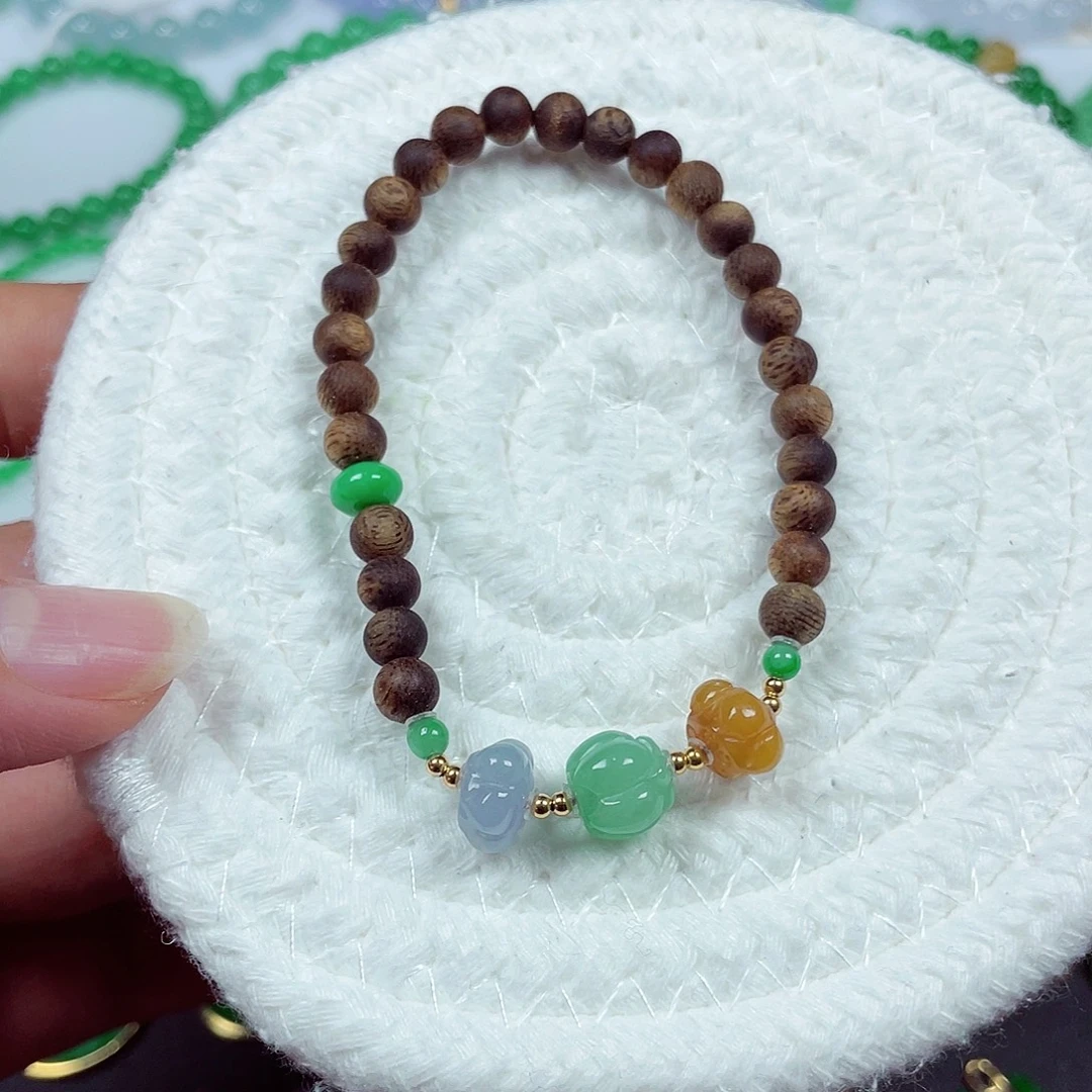 翡翠未镶嵌手链天然缅甸翡翠A货卡8.6