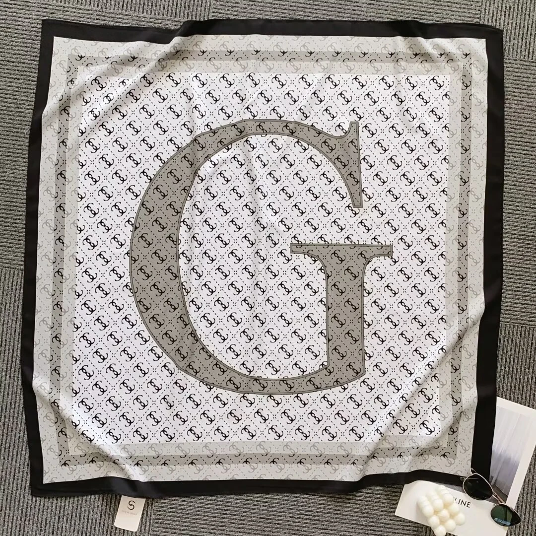 C05上海故事双C大G90*90时尚气质百搭大方女士方巾