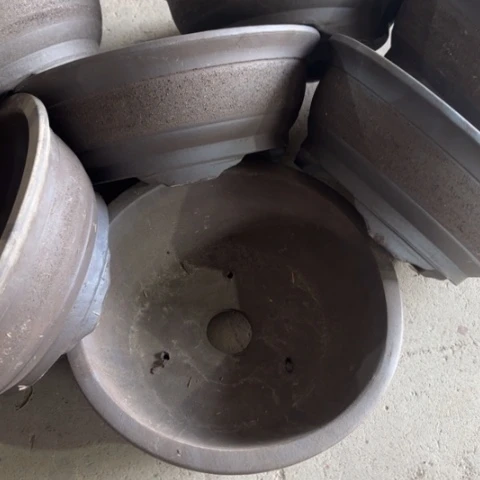 紫砂花盆100-7。24.5-10