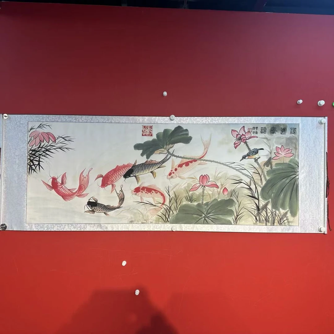 廖化 国画作品《鸿运当头》六尺 宣纸 手绘
