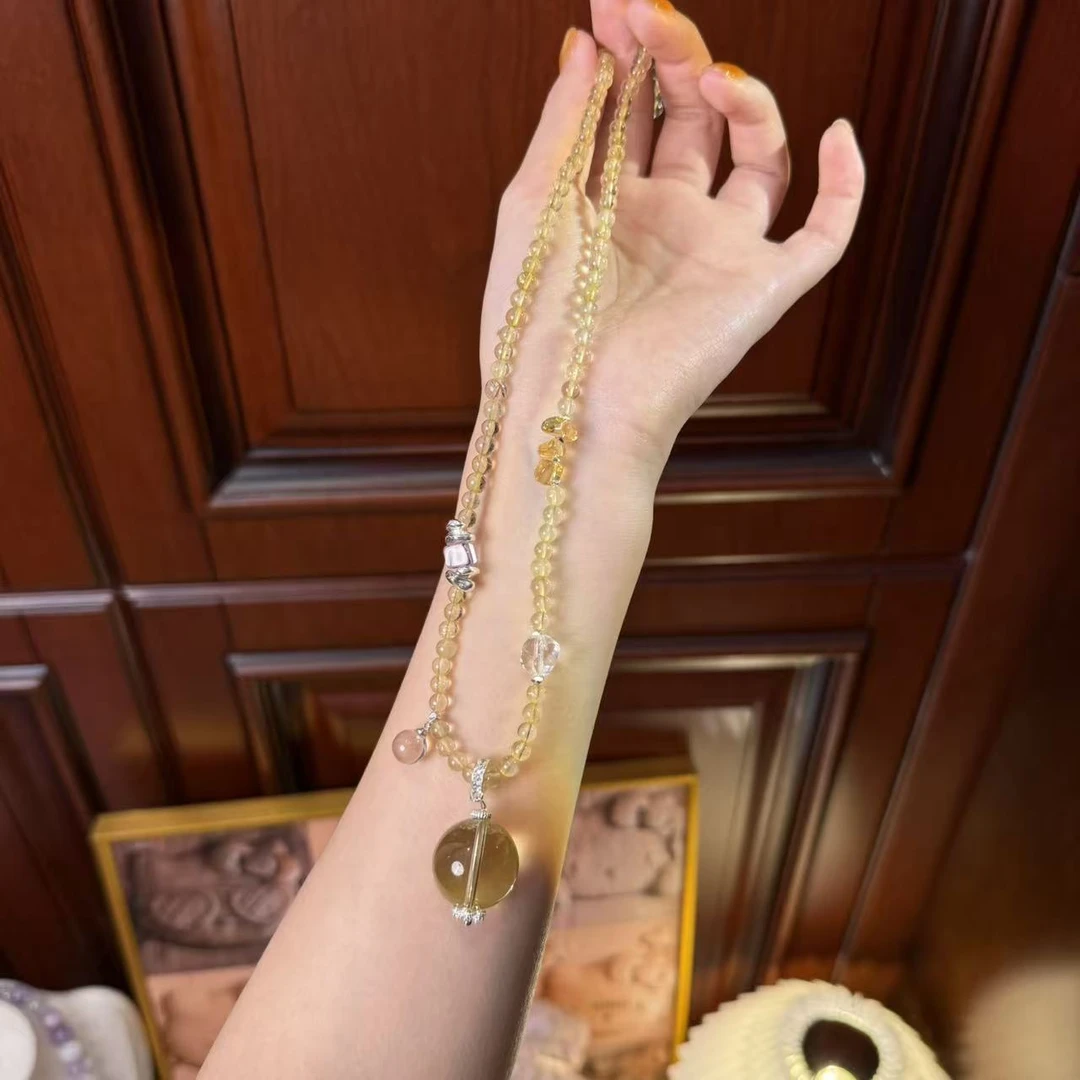 *金秋*黄水晶项链