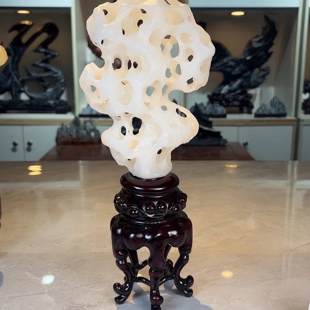 宇***技灵璧石手工雕刻奇石摆件