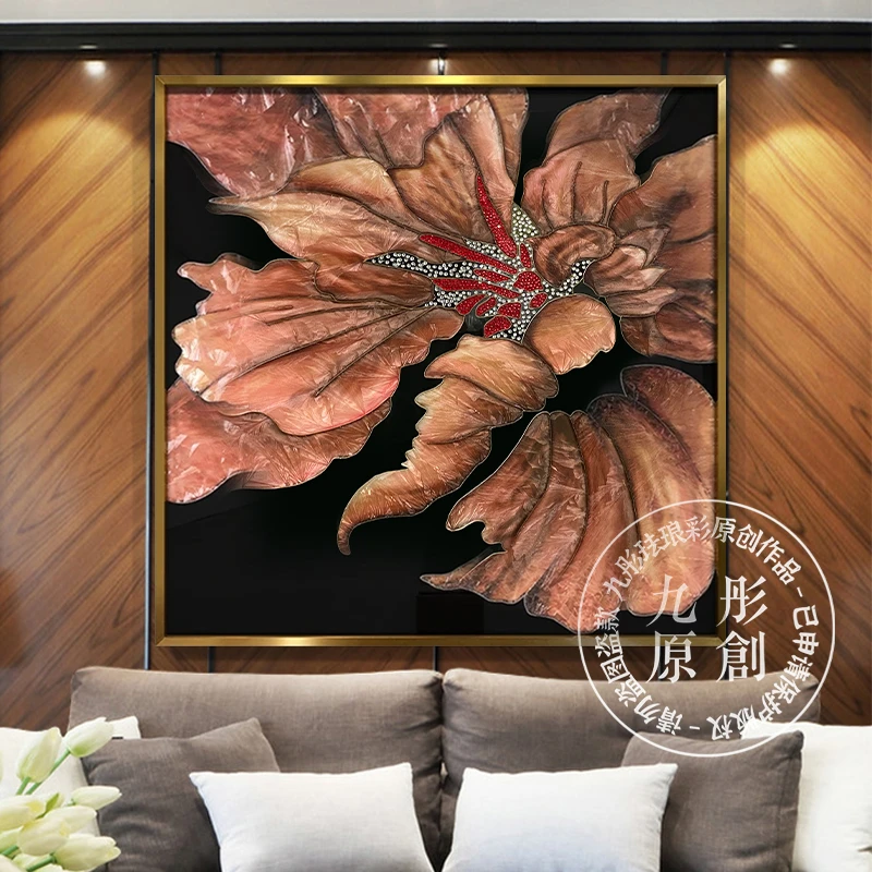 轻奢高端珐琅彩装饰画书房卧客厅沙发背景墙画影绽玄关