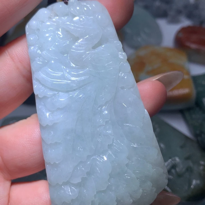 翡翠未镶嵌颈饰保真天然A货翡翠