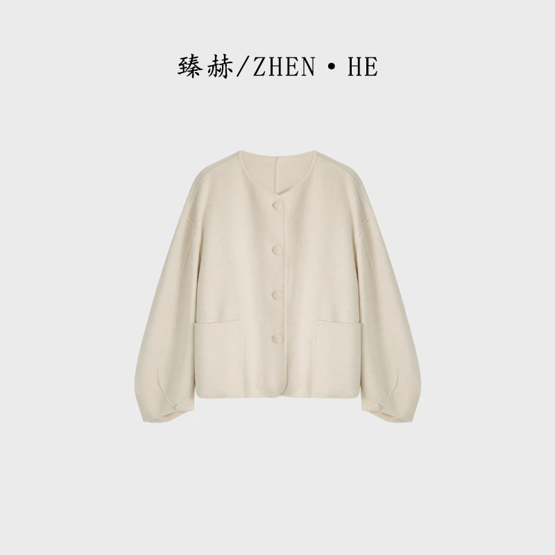 臻赫/ZHEN·HE 冬季新款 女士圆领短大衣 2025冬