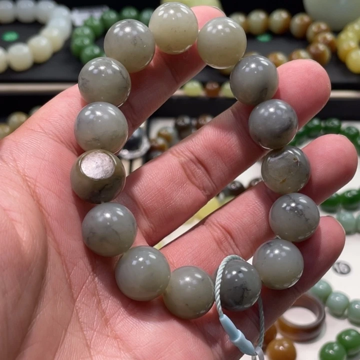 和田玉未镶嵌手链新疆青花卡14