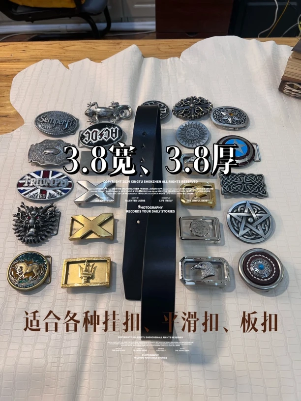 纯牛皮手工制作经典商务腰带