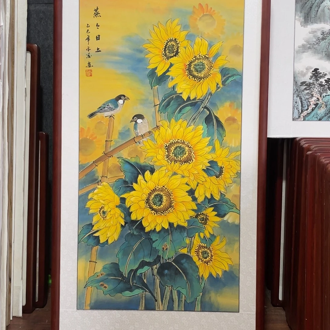 国画带框尺寸63*123厘米