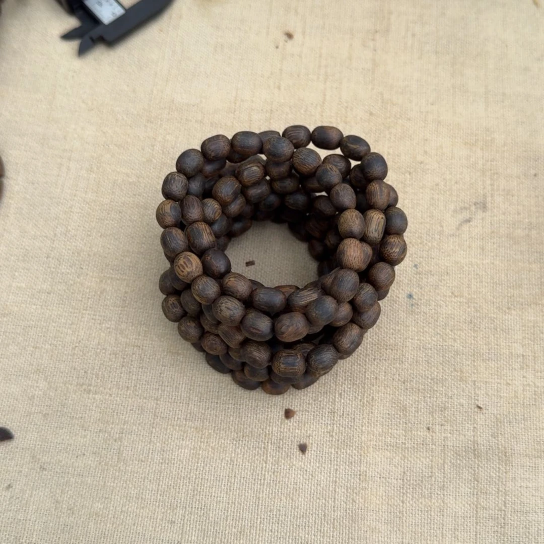 沉香木手串绿奇楠沉水单圈约0.8-7多样性发一条